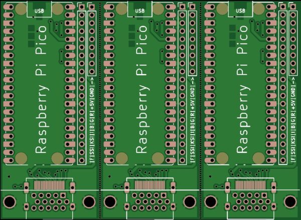 Печатная плата VGA_HDMI_MINI   #988 (зелёная маска)