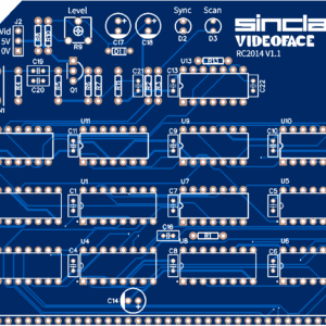 Печатная плата ZX-Videoface RC2014 Card #670(1351) (синяя маска)