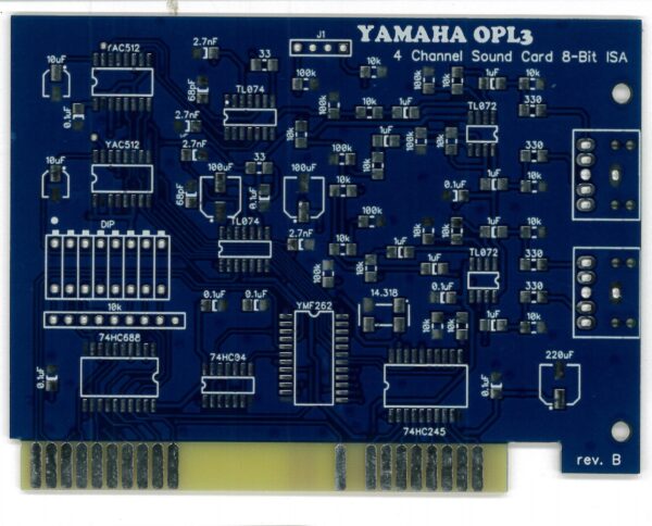 Печатная плата Yamaha OPL3 soundcard #52(1343)(зелёная маска)