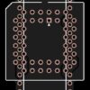 Печатная плата переходника PLCC-DIP Z80 #980 (черная маска) — изображение 2