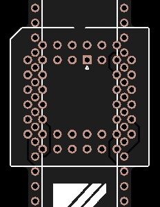 Печатная плата переходника PLCC-DIP Z80 #980 (черная маска)