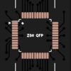 Печатная плата переходника QFP-DIP Z80 #981 (черная маска) — изображение 2