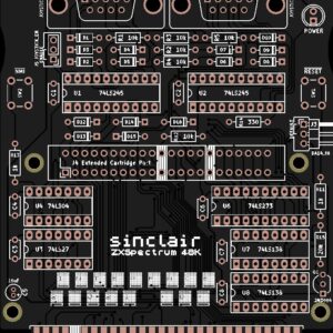 Печатная плата ZX-Interface #838(2 платы)(черная маска)
