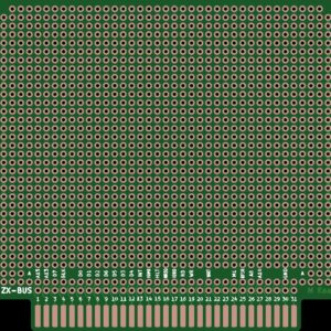 Печатная плата ZX bus  #972 (зелёная маска)