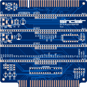 Печатная плата ZX to RC2014 Adapter #148(1352) (синяя маска)