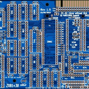 Печатная плата ZX81 #132(976) (синяя маска)