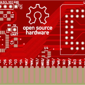 Печатная плата ZX_BUS_Mouse #1326(красная маска)